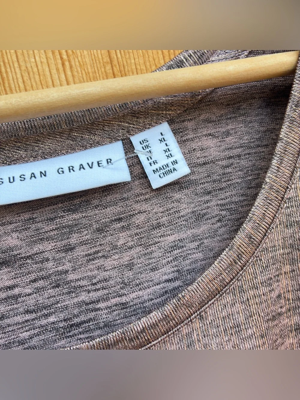 Susan Graver Rose Gold Shimmer Sweater Set Sz Large